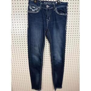 Carreli Jeans Dark Wash rhinestone Embellished Denim size 30”